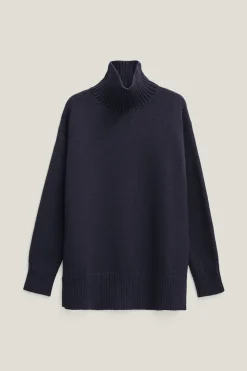 Pull à col montant oversize en Laine Mérinos