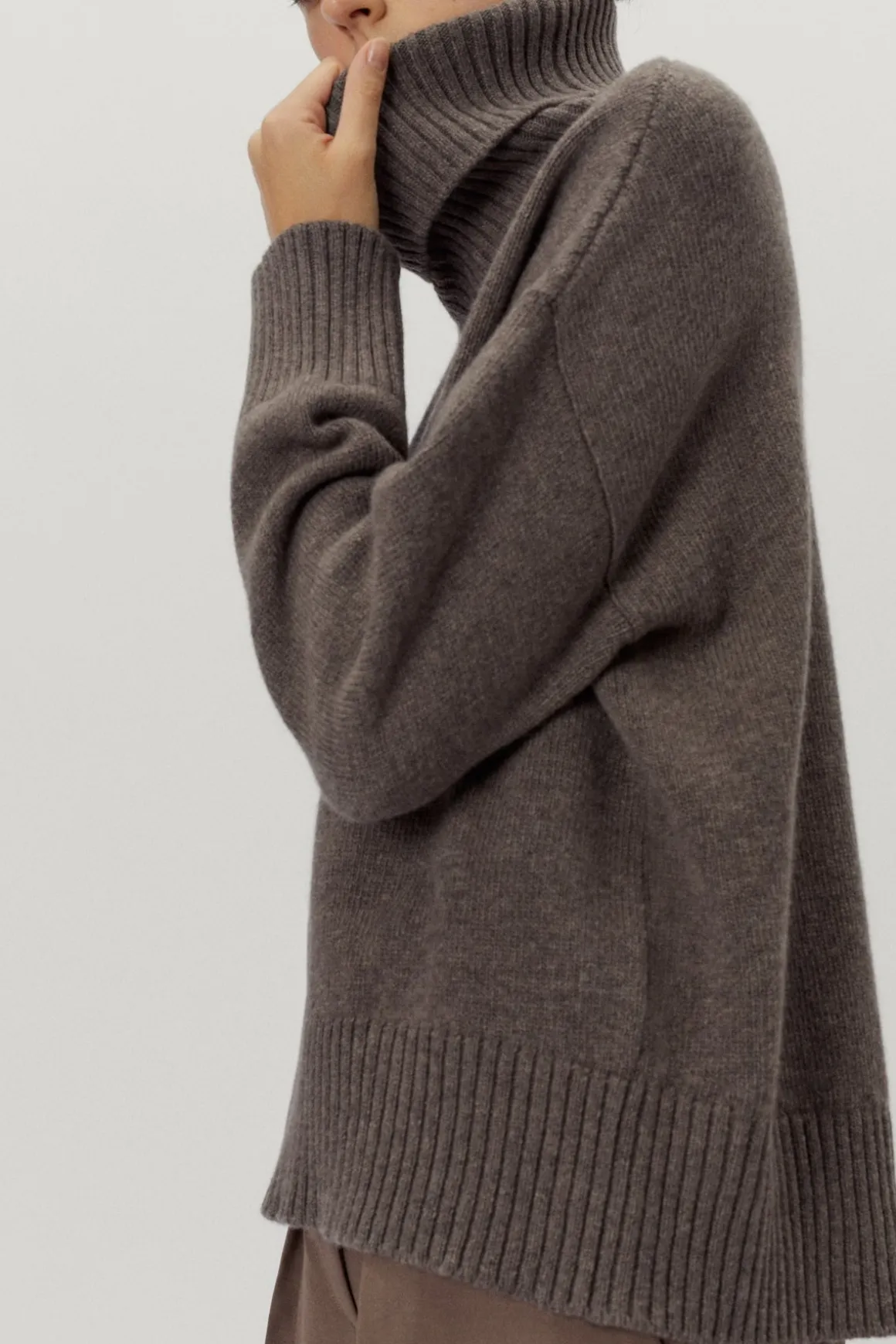 Pull à col roulé en Laine