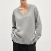 Pull avec col V en ReCashmere