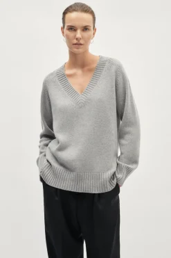 Pull avec col V en ReCashmere