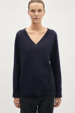 Pull avec col V en ReCashmere