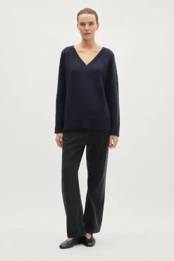 Pull avec col V en ReCashmere