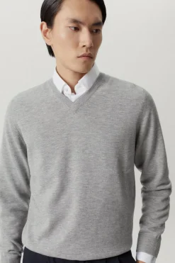 Pull col V en laine ultra douce