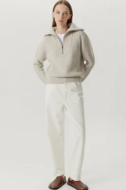 Pull demi-zip en Laine Mérinos