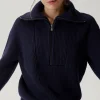 Pull demi-zip en Laine Mérinos