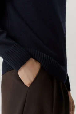 Pull en Laine Mérinos avec finition sur les épaules