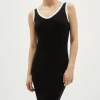Robe débardeur longue côtelée en Coton Biologique