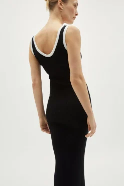 Robe débardeur longue côtelée en Coton Biologique