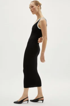 Robe débardeur longue côtelée en Coton Biologique