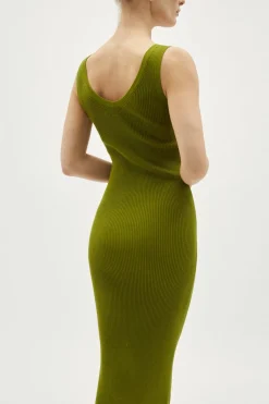 Robe débardeur longue côtelée en Coton Biologique