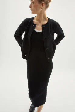 Robe débardeur longue côtelée en Coton Biologique