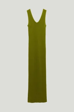 Robe débardeur longue côtelée en Coton Biologique