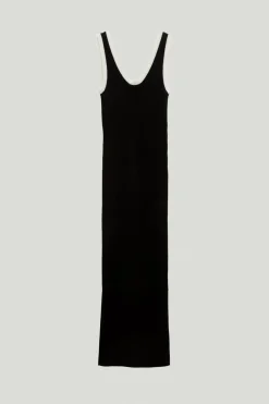 Robe débardeur longue côtelée en Coton Biologique