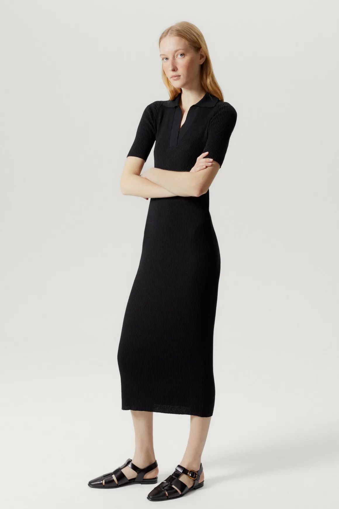 Robe polo en Lin et Coton