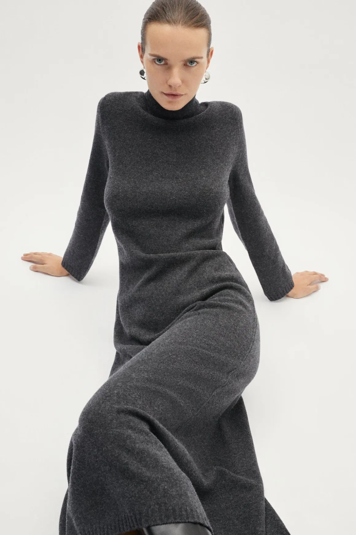 Robe évasée en laine