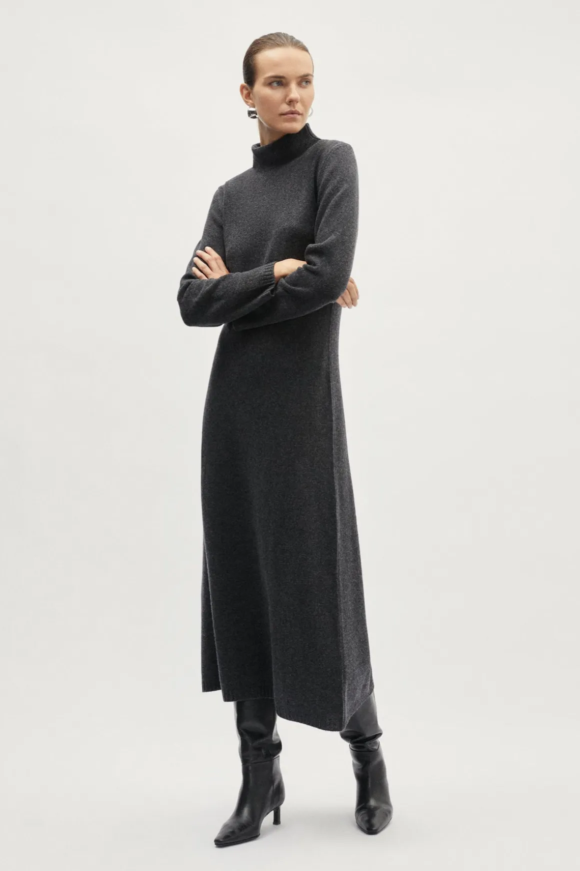 Robe évasée en laine
