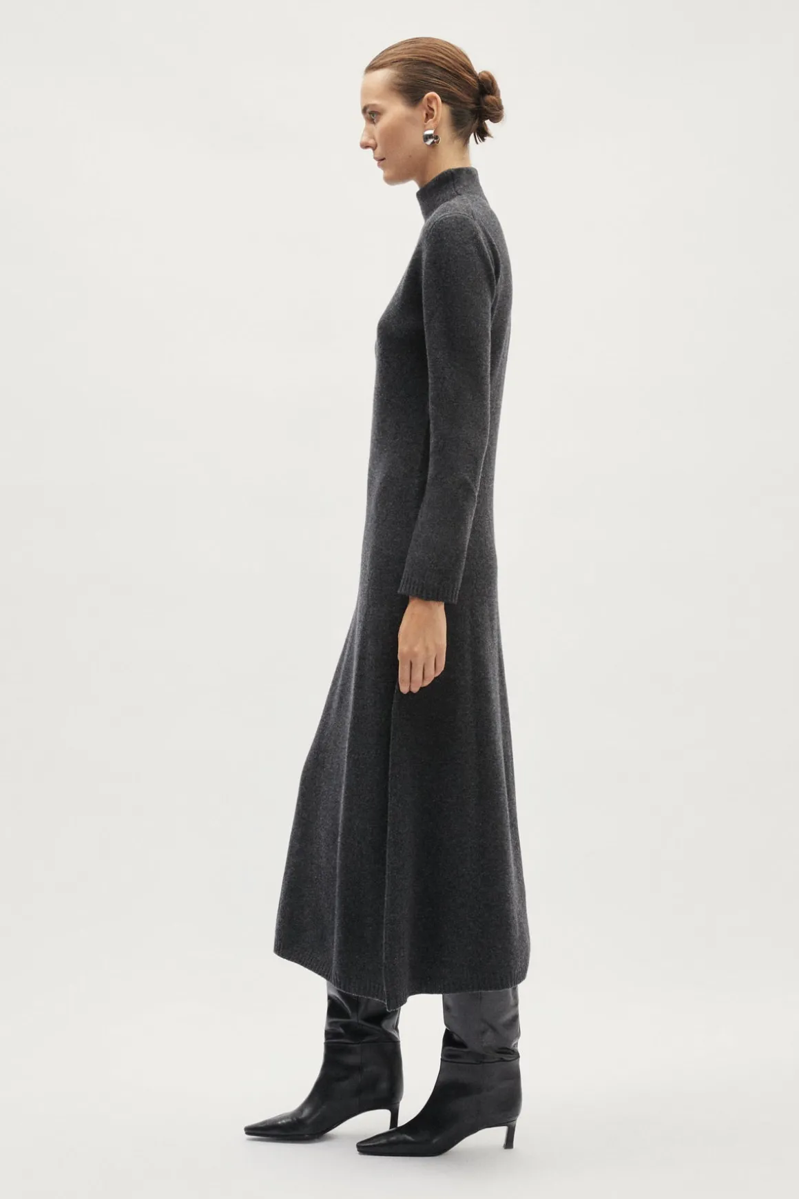 Robe évasée en laine