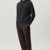 Sweat à capuche en maille de Laine côtelée