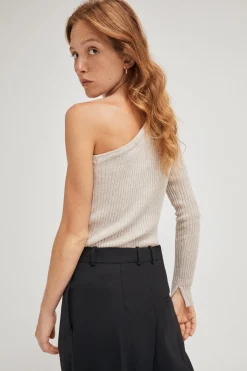 Top à une épaule en Laine Mérinos