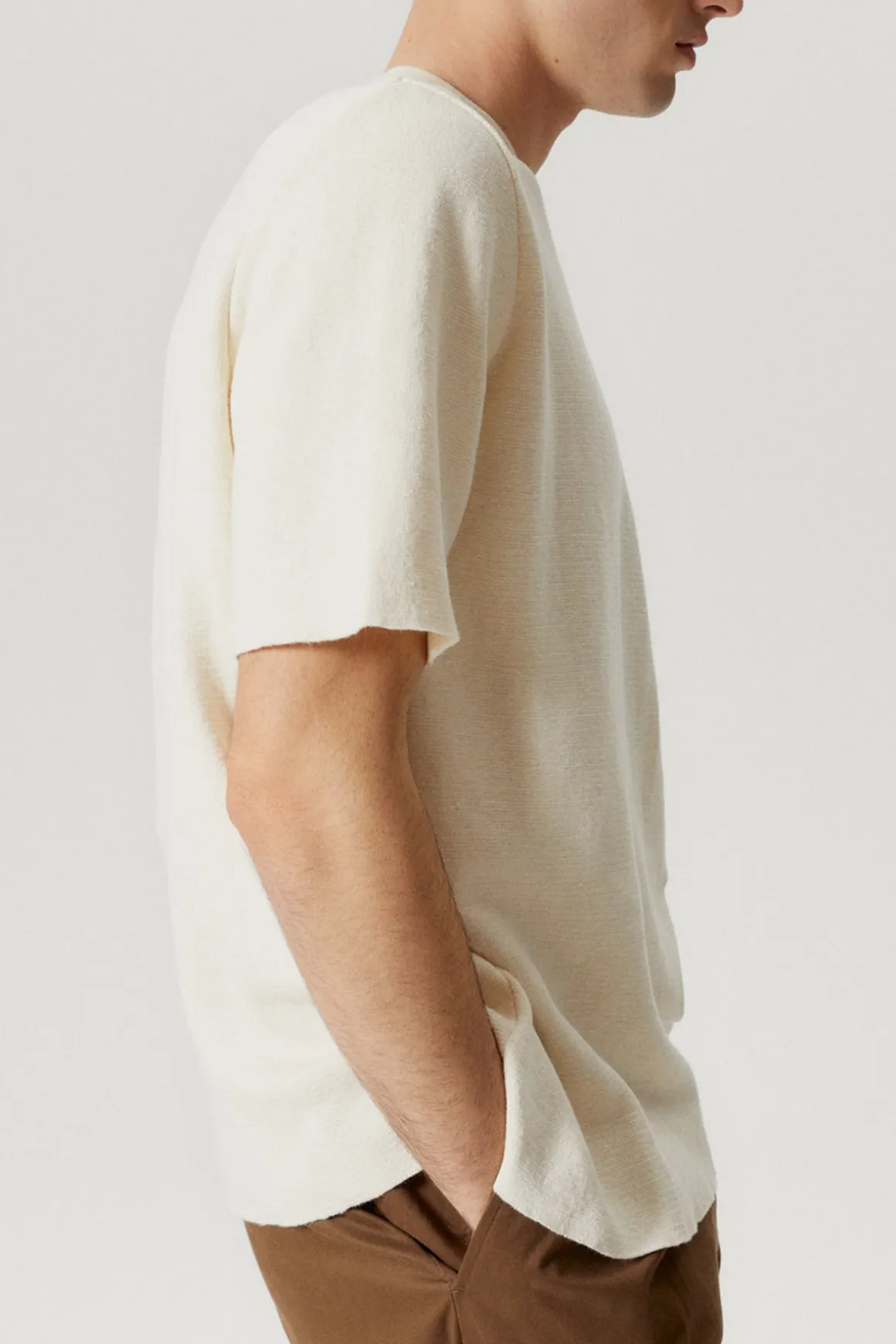 T-shirt à coupe décontractée en Lin et Coton - Version imparfaite