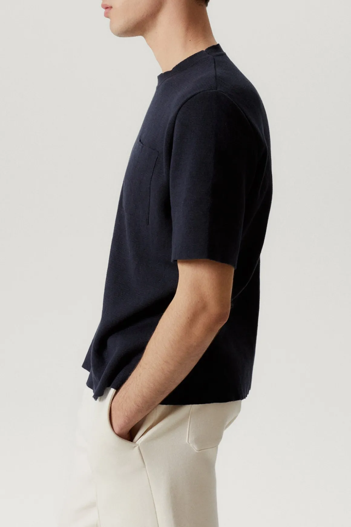 T-shirt à coupe décontractée en Lin et Coton - Version imparfaite