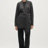 Veste ceinturée en ReCashmere