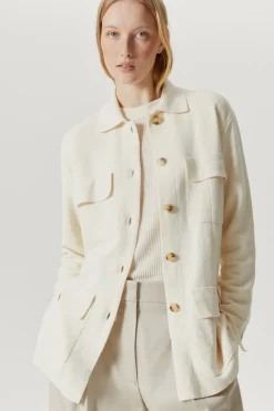 Veste saharienne en Lin et Coton
