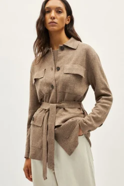 Veste saharienne en Lin et Coton