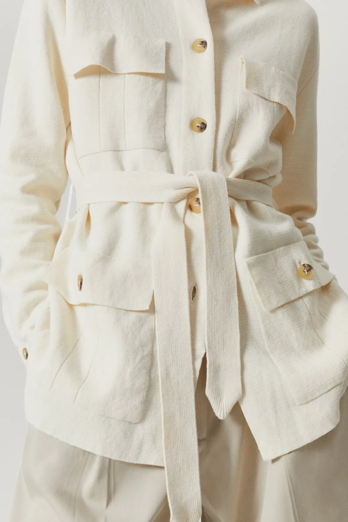 Veste saharienne en Lin et Coton