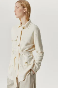 Veste saharienne en Lin et Coton