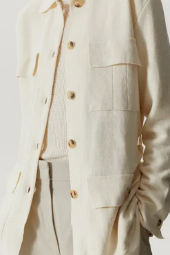 Veste saharienne en Lin et Coton
