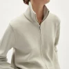Veste zippée en laine mérinos