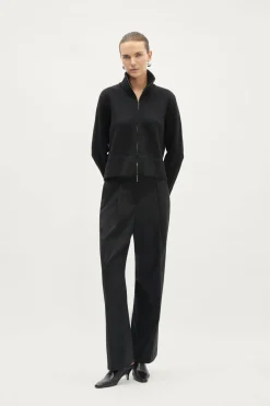 Veste zippée en laine mérinos
