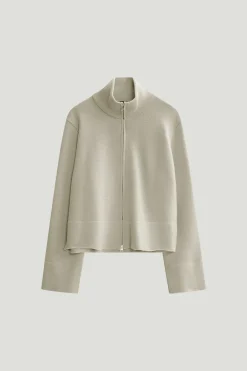 Veste zippée en laine mérinos